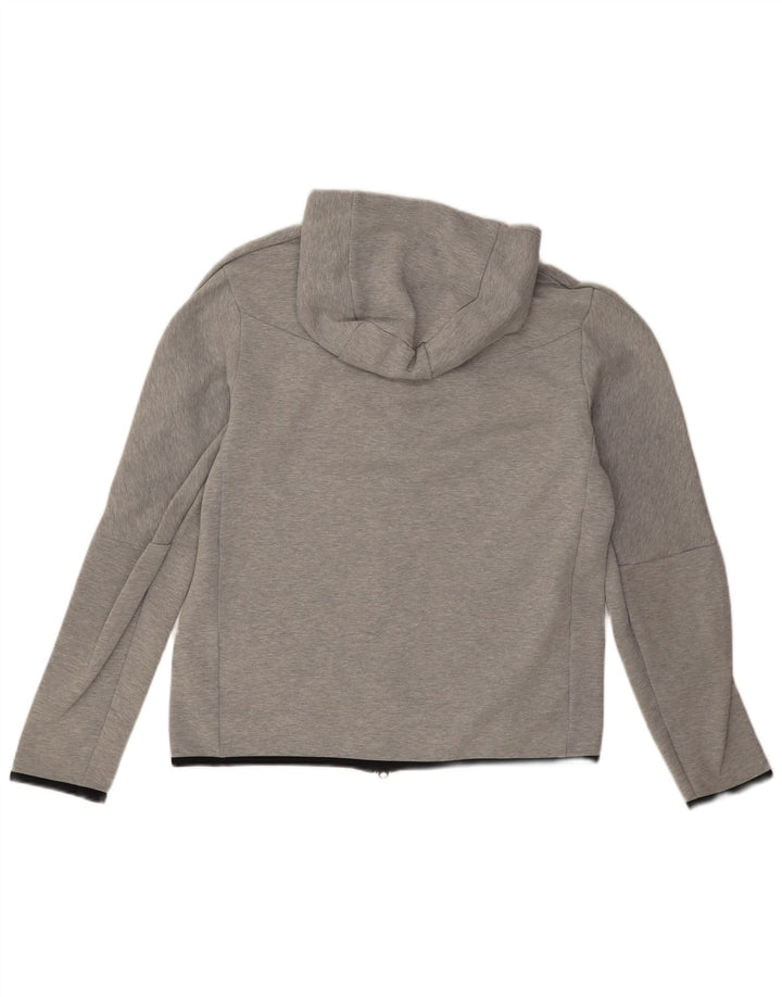 Nike Herren-Kapuzenpullover mit Reißverschluss, mittelgrau gefleckte Baumwolle