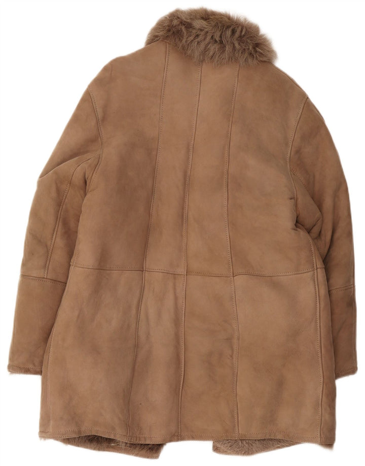 Vintage Damen Lammfellmantel IT 44 Medium Beige