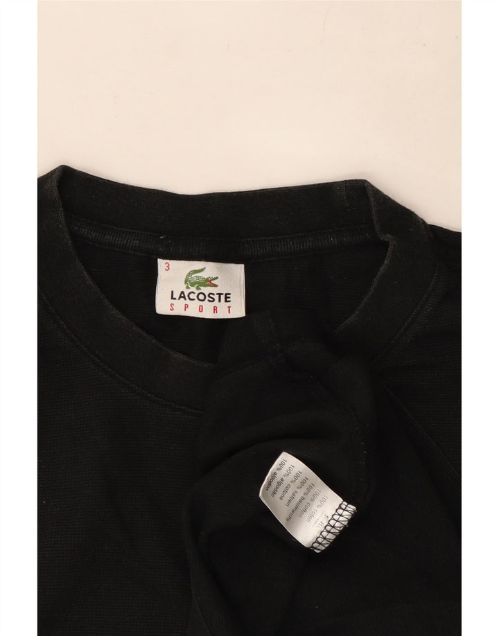 Lacoste Herren T-Shirt Top Größe 3 Small Schwarz Baumwolle