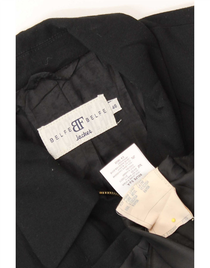 Belfe & Belfe Damen Bomberjacke IT 46 Große schwarze Wolle