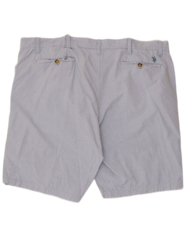 U.S. Polo Assn. Herren-Chinoshorts W44 2XL Blaue Nadelstreifen-Baumwolle
