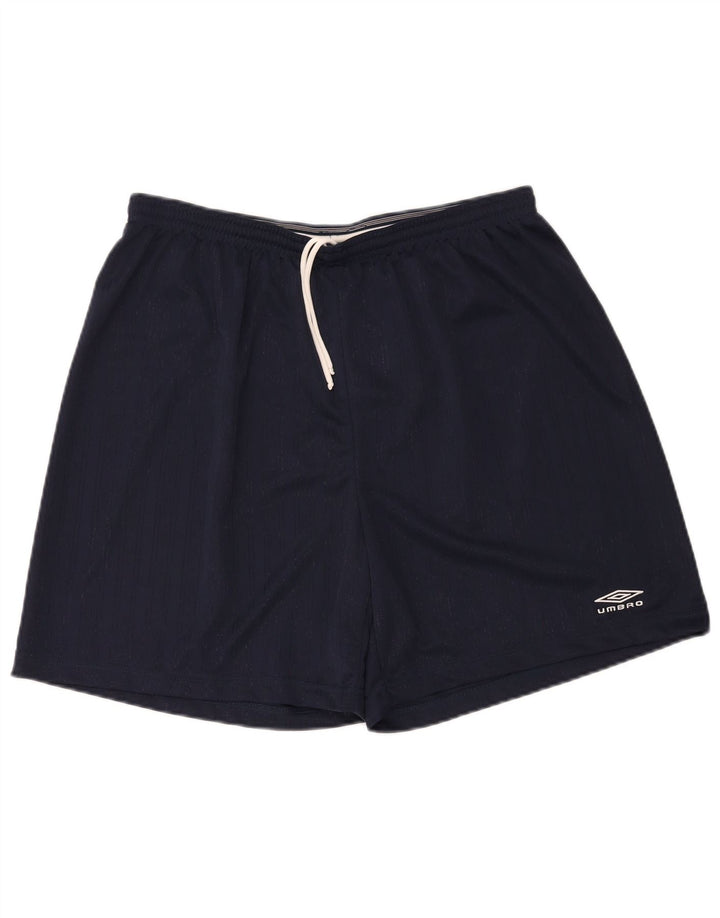 UMBRO Mens Sport Shorts 2XL Navy Blue Polyester