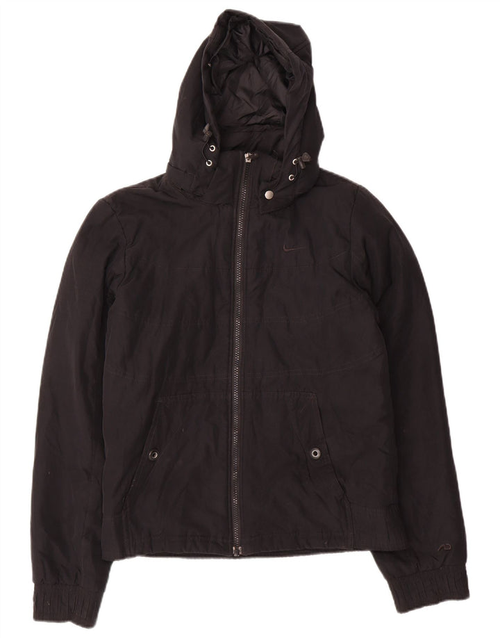 Nike Damen-Windbreakerjacke mit Kapuze, UK 10, Größe S, Schwarz, Polyester