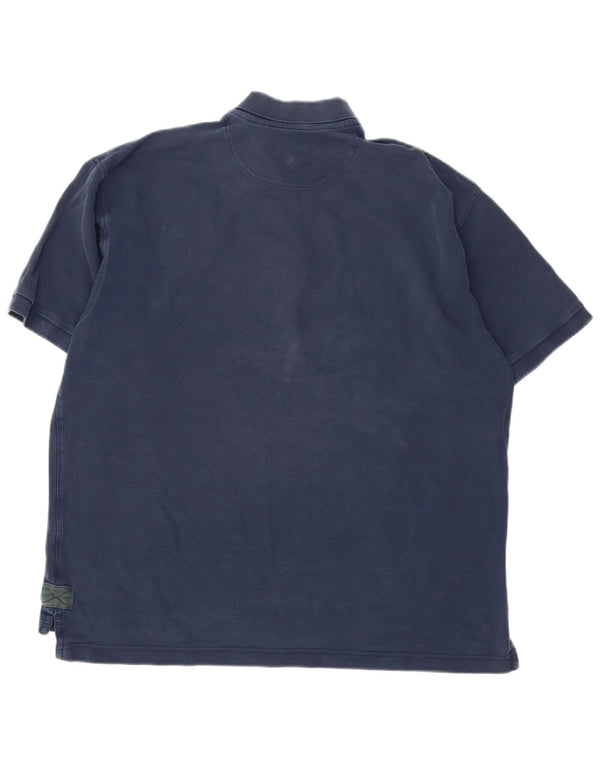 Orvis Mens Polo Shirt Large Navy Blue Cotton