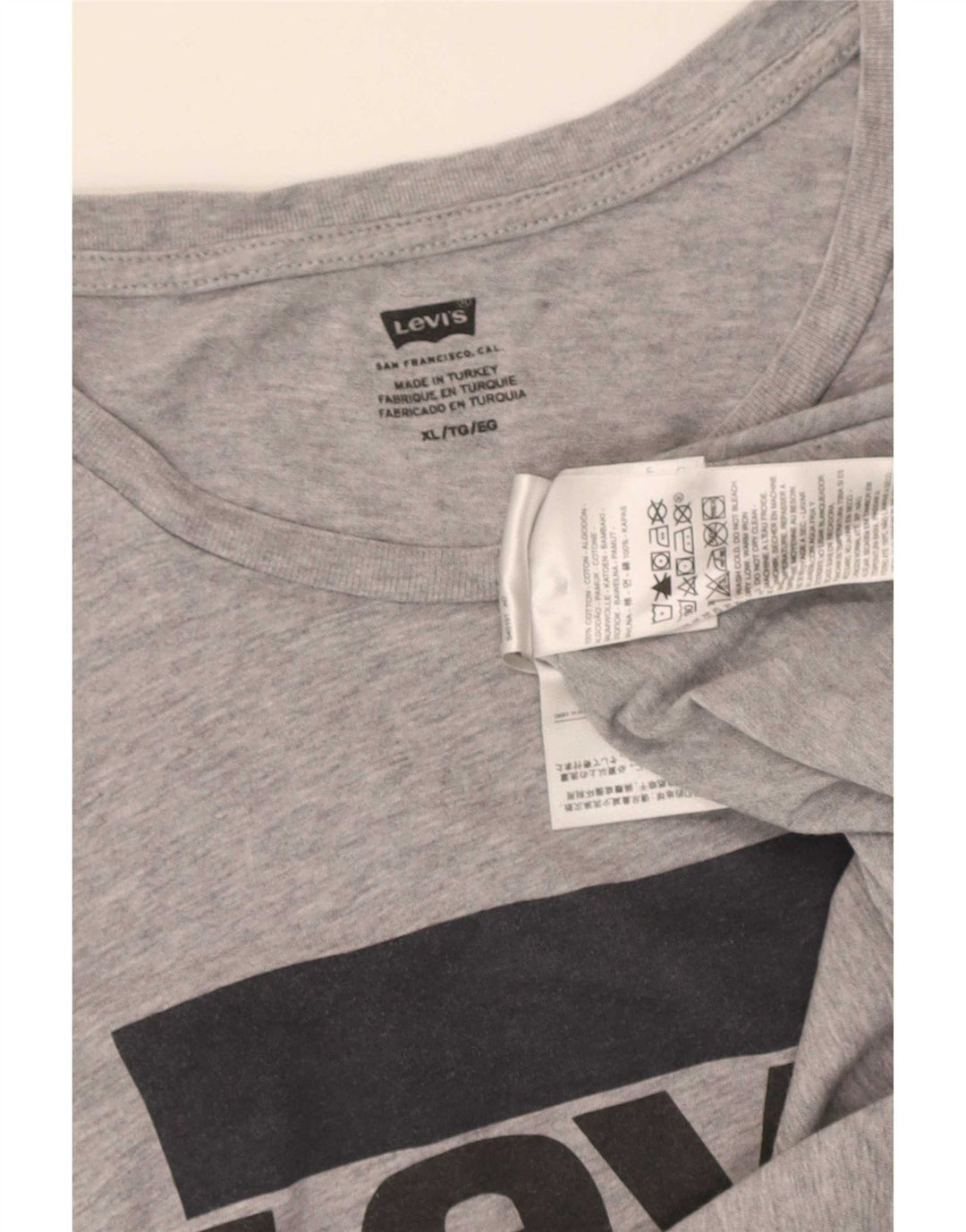 Levi's Herren-T-Shirt mit Grafik, XL, grau meliert, Baumwolle