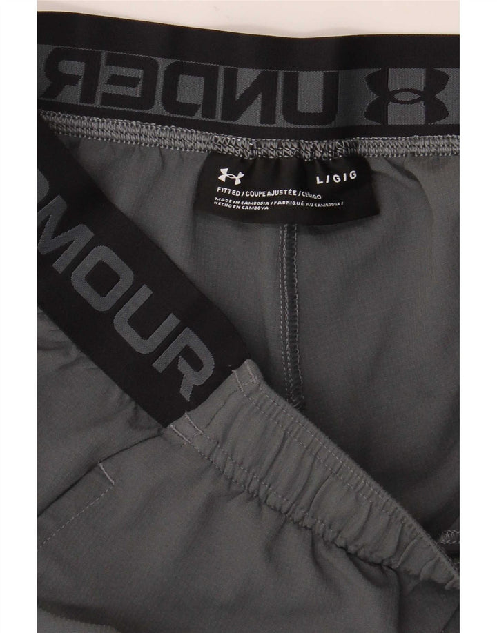 Under Armour Herren-Sportshorts mit Grafik, Größe L, Grau, Farbblock
