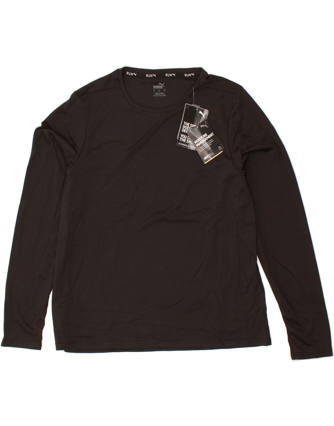 PUMA Womens Top Long Sleeve UK 16 Large Black Polyester Vintage Puma and Second-Hand Puma from Messina Hembry 