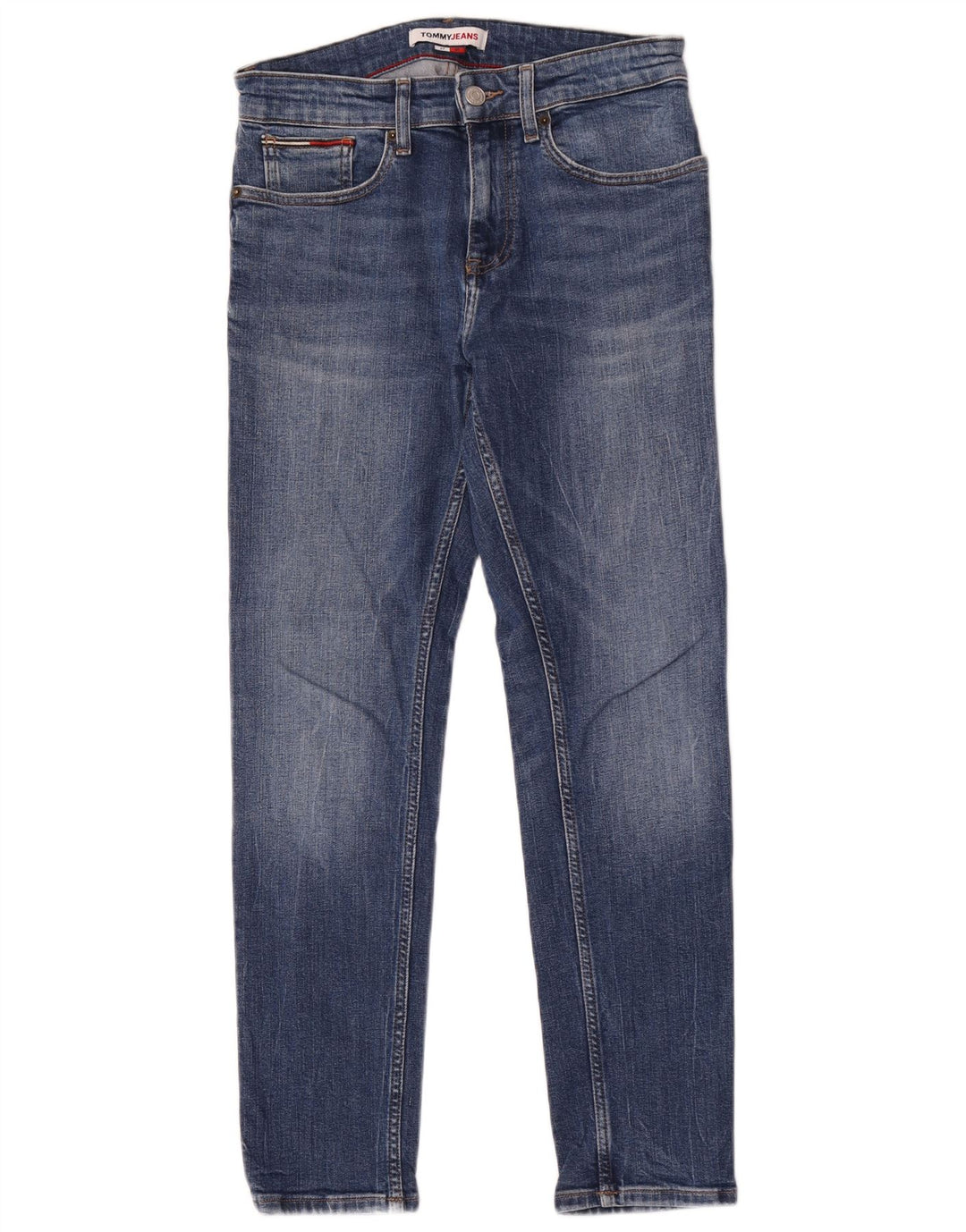 Tommy Hilfiger Herren Slim Jeans W27 L30 Blaue Baumwolle