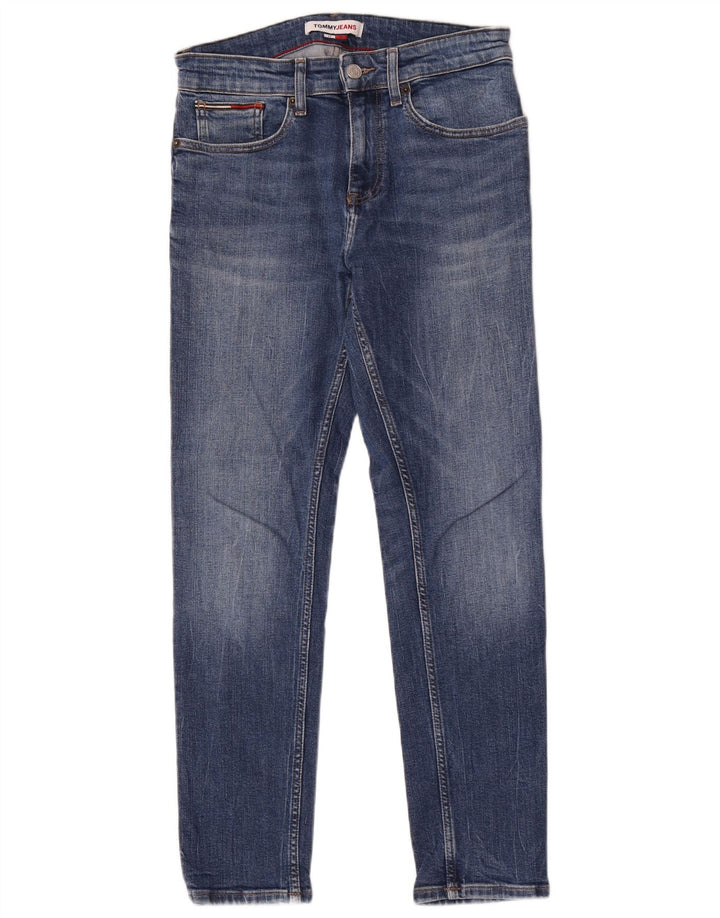 Tommy Hilfiger Herren Slim Jeans W27 L30 Blaue Baumwolle