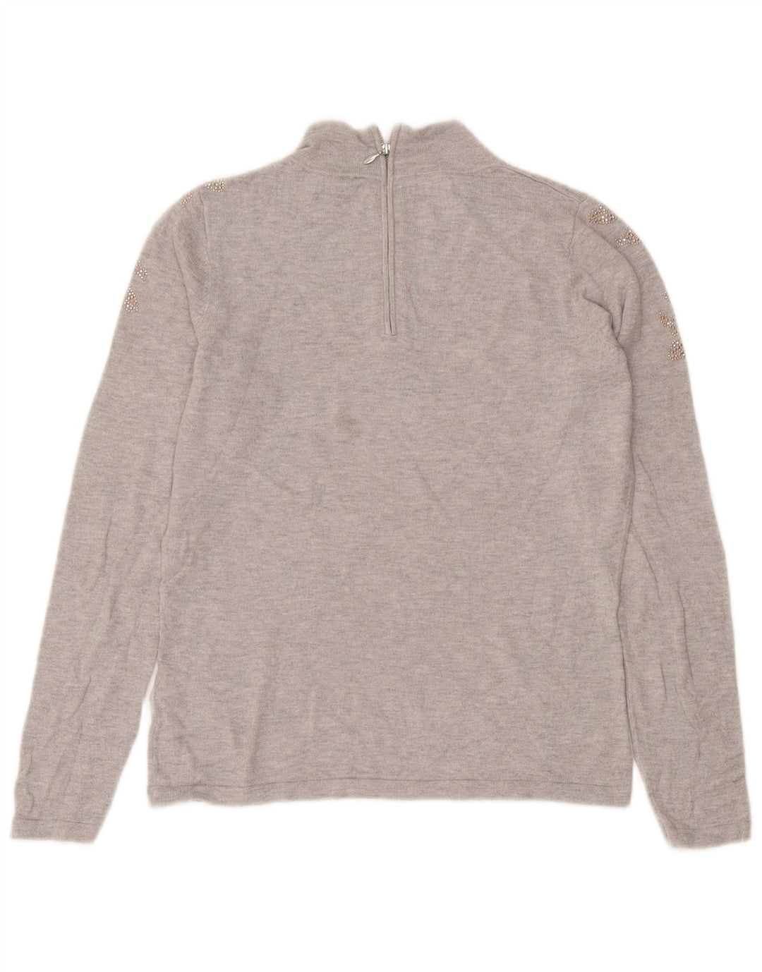 Rollkragenpullover für Damen von Coast, Gr. 12, mittelgrau, geblümt, Polyamid