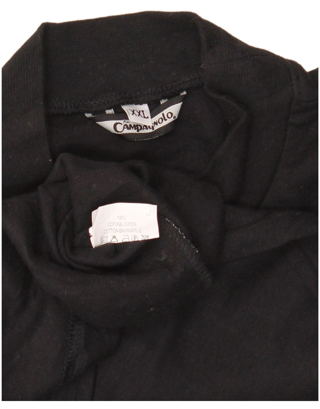 F.LLI CAMPAGNOLO Herren Top Langarm 2XL Schwarz Baumwolle