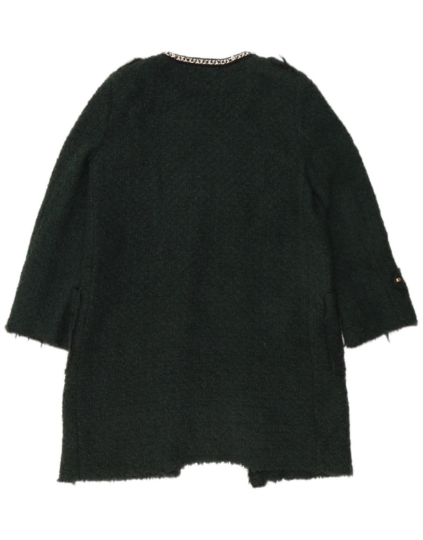 Zara Damen Mantel UK 16 Large Grün Acryl