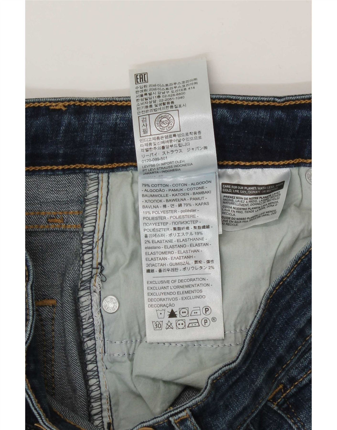 Levi's Damen Skinny Jeans W28 L32 Blaue Baumwolle