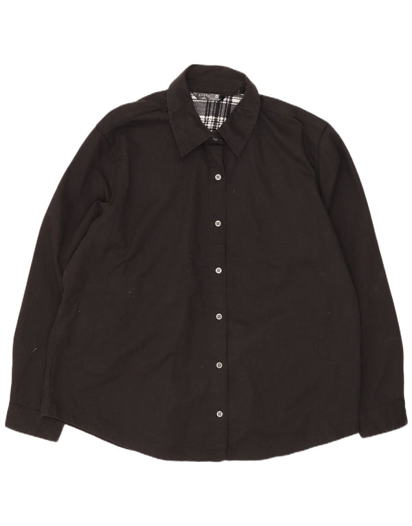Lee Womens Loose Fit Lumberjack Shirt UK 18 XL Schwarz Baumwolle
