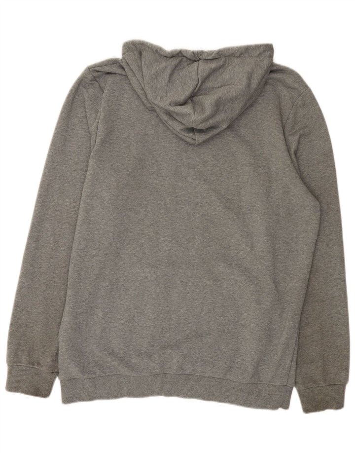 Puma Herren Graphic Hoodie Pullover Große graue Baumwolle