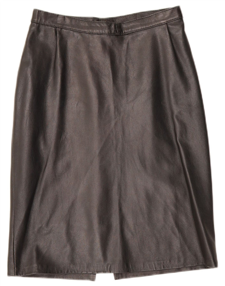 Vintage Damen Lederrock W28 Medium Schwarz