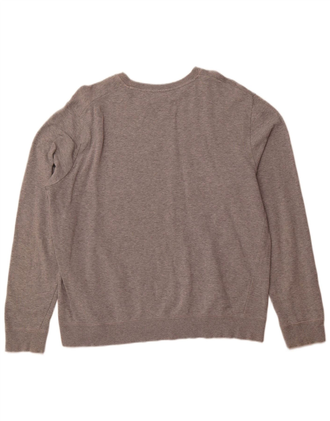 COS Herren-Sweatshirt-Pullover, große graue Baumwolle
