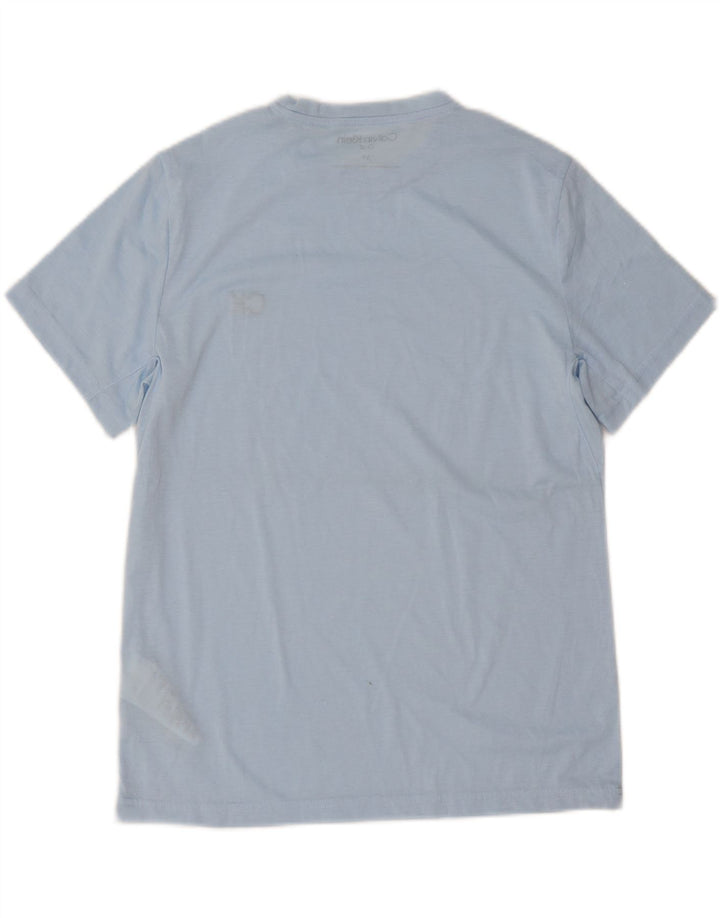 Calvin Klein Herren T-Shirt Top Small Blau Polyester