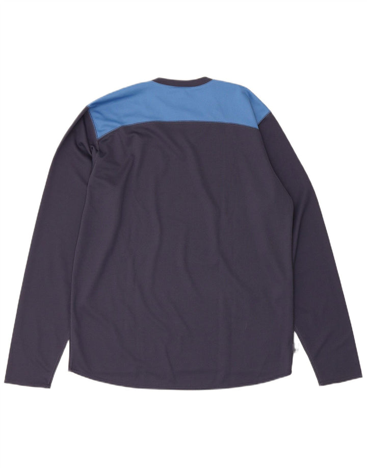 Adidas Herren Climalite Graphic Top Langarm Medium Marineblau Farbblock