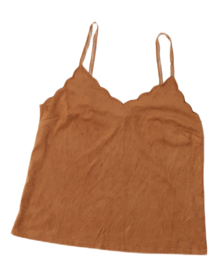 PIMKIE Womens Cami Top UK 12 Medium Brown Polyester Vintage Pimkie and Second-Hand Pimkie from Messina Hembry 