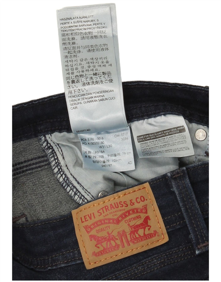 Levi's Damen 529 Curvy Bootcut Jeans W31 L30 Marineblau Baumwolle