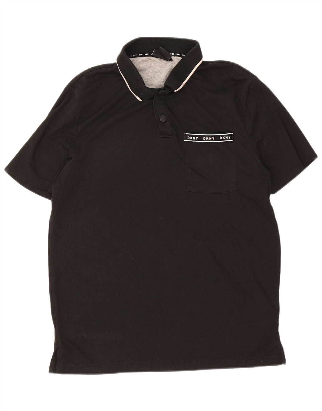 Dkny Herren Poloshirt Mittelschwarze Baumwolle