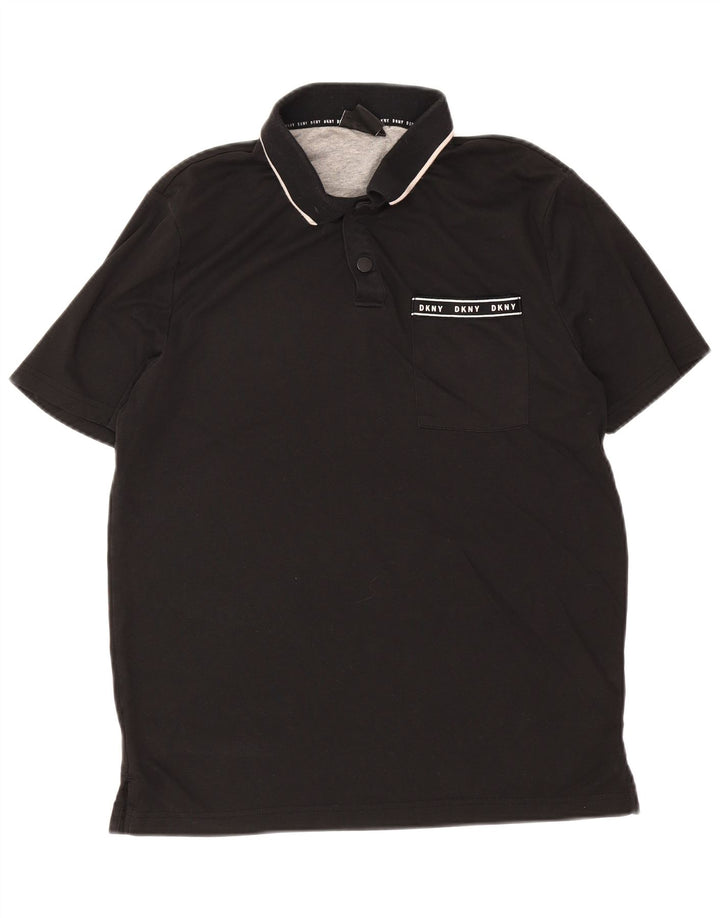 Dkny Herren Poloshirt Mittelschwarze Baumwolle