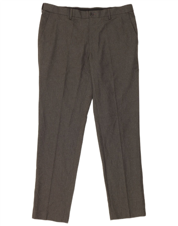 Gerade Damen-Anzughose von Marks & Spencer, W34, L31, grau, Polyester