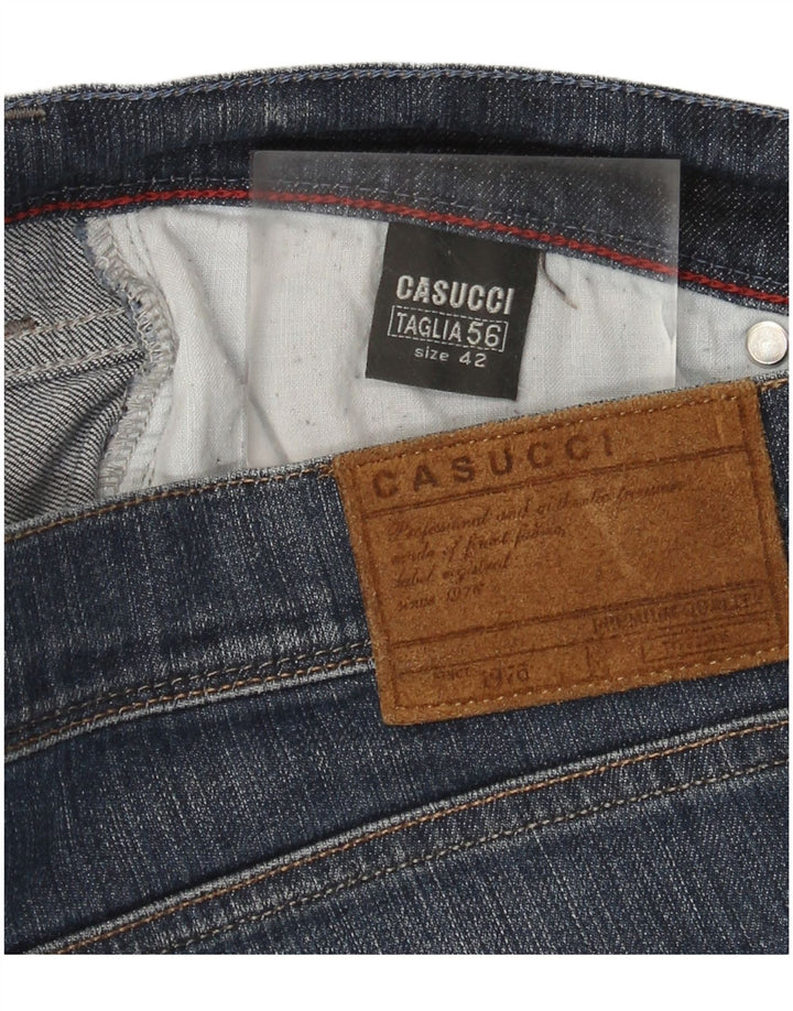 Casucci Herren Straight Jeans W42 L32 Blaue Baumwolle
