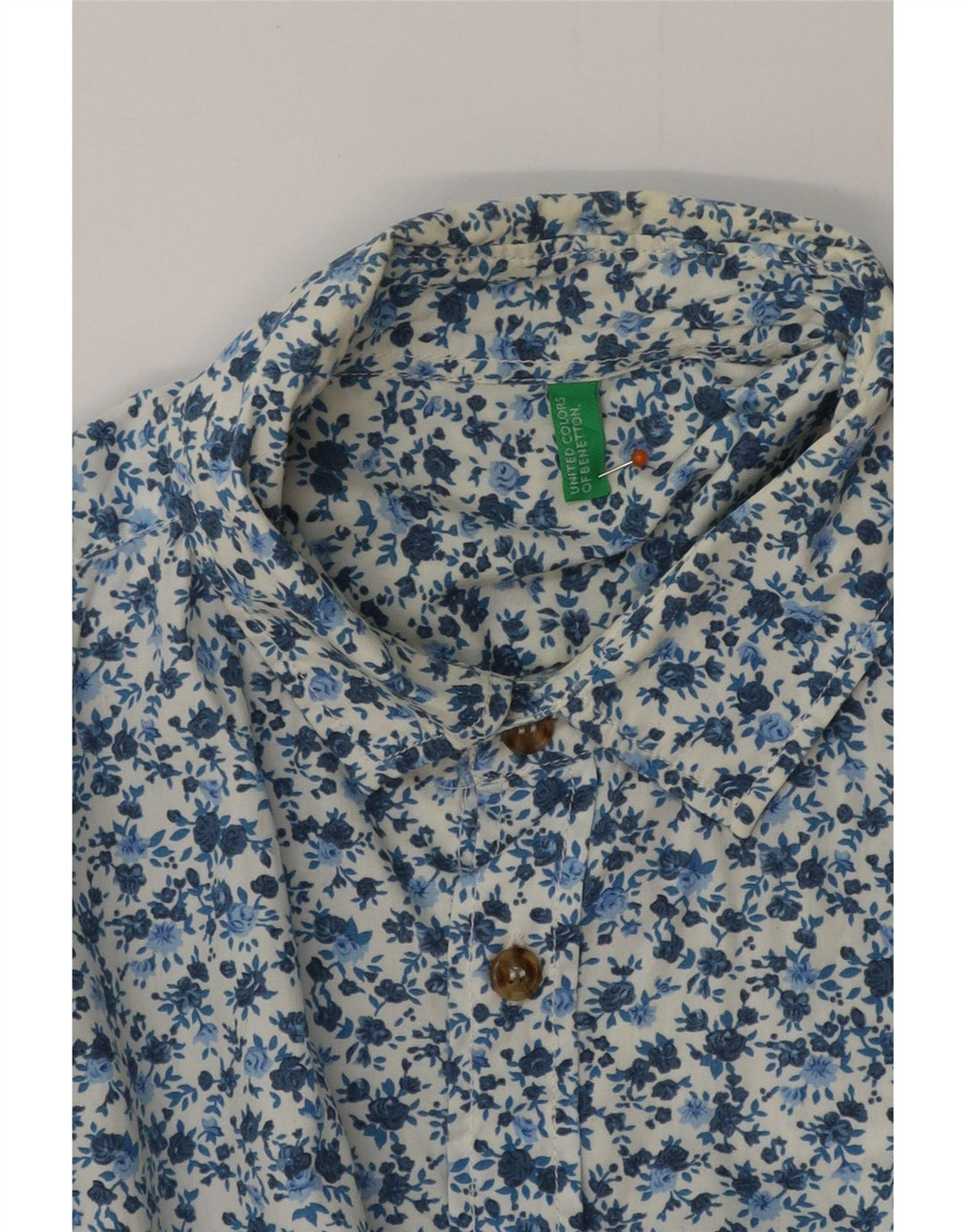 BENETTON Herrenhemd Small Blue Floral