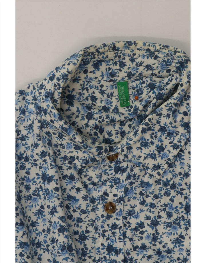 BENETTON Herrenhemd Small Blue Floral