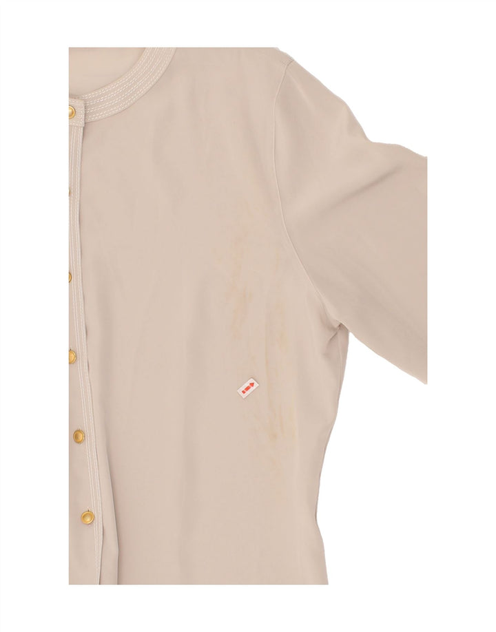 RENATO BALESTRA Womens Shirt Blouse IT 46 Large Beige Polyester Vintage Renato Balestra and Second-Hand Renato Balestra from Messina Hembry 
