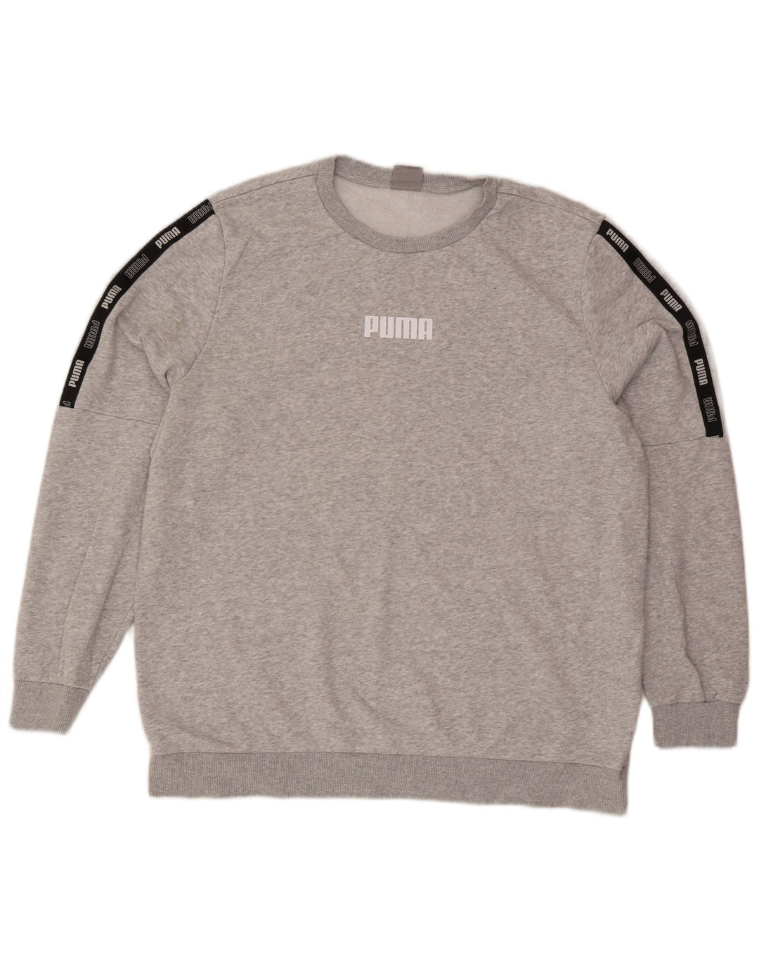 Puma Herren Graphic Sweatshirt Pullover XL Grau Colourblock Baumwolle