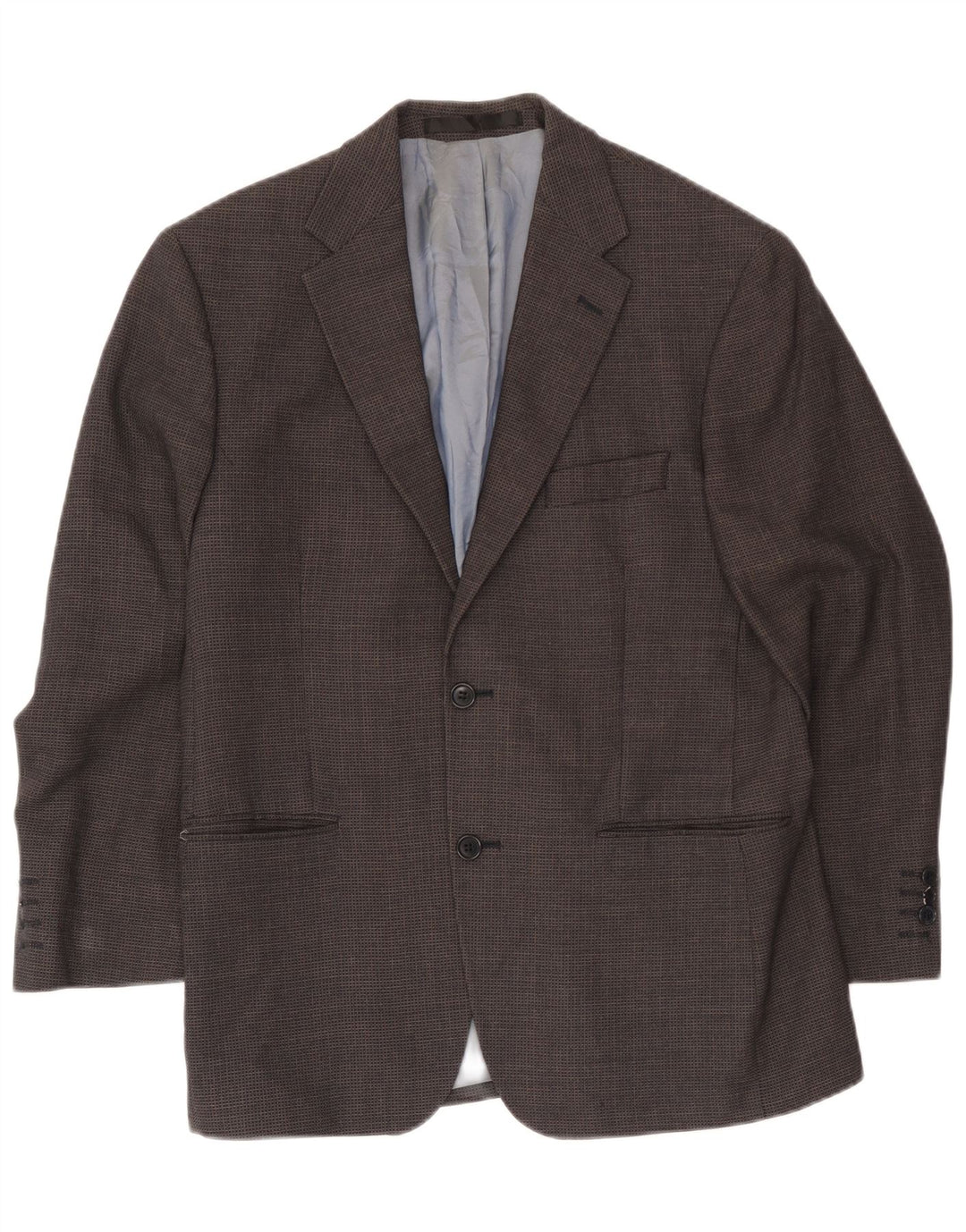 Marks & Spencer Herren-Kurzblazer, Gr. 40, mittelblau, kariert