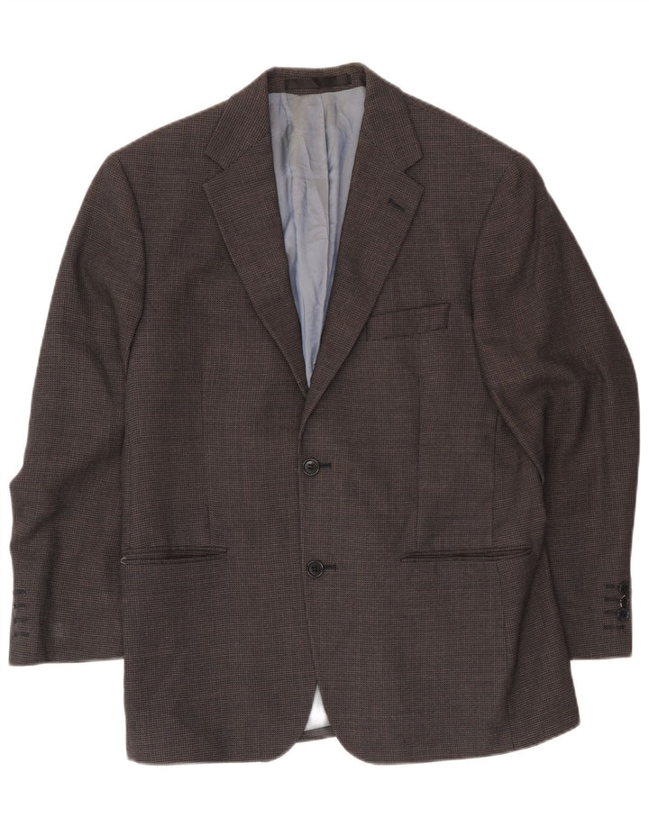 Marks & Spencer Herren-Kurzblazer, Gr. 40, mittelblau, kariert
