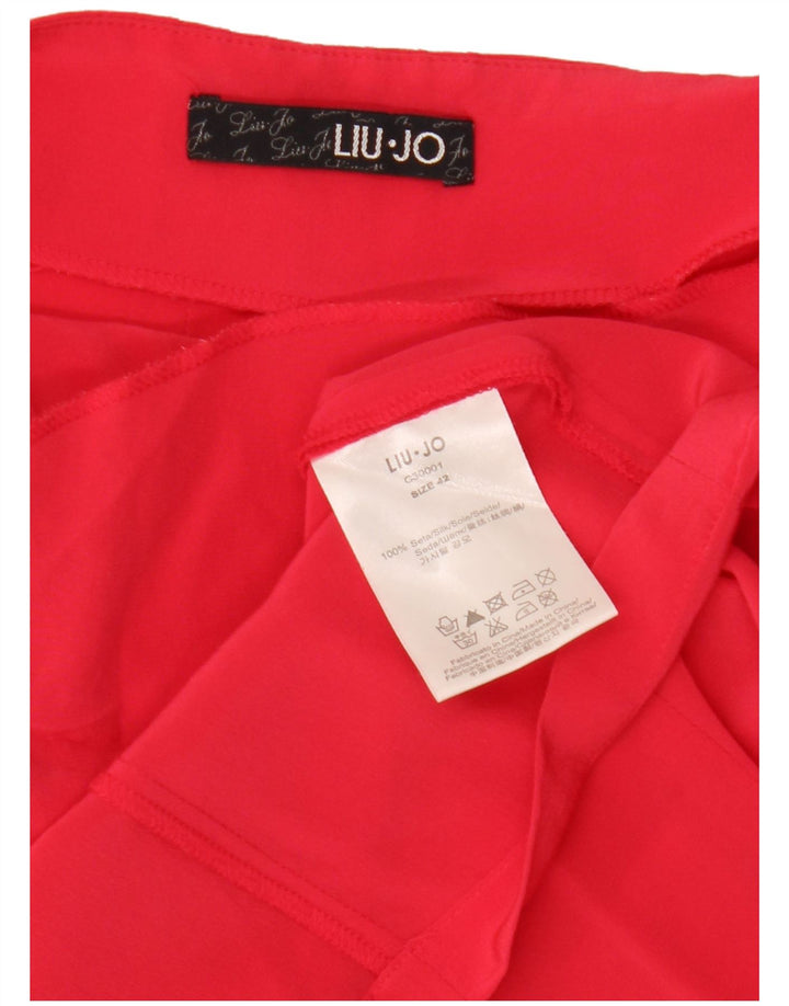 Liu Jo Damen Neckholder-Kleid IT 42 Mittelrote Seide