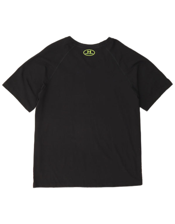 Under Armour Herren Heat Gear T-Shirt Top 2XL Schwarz gefleckt