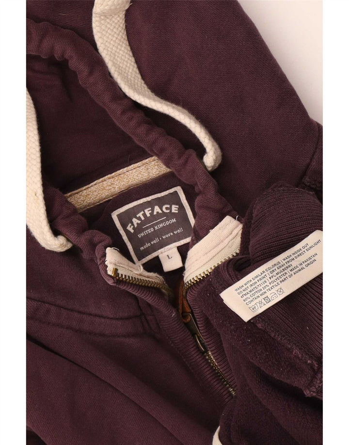 Fat Face Herren-Kapuzenpullover mit Reißverschluss, groß, kastanienbraun, Baumwolle