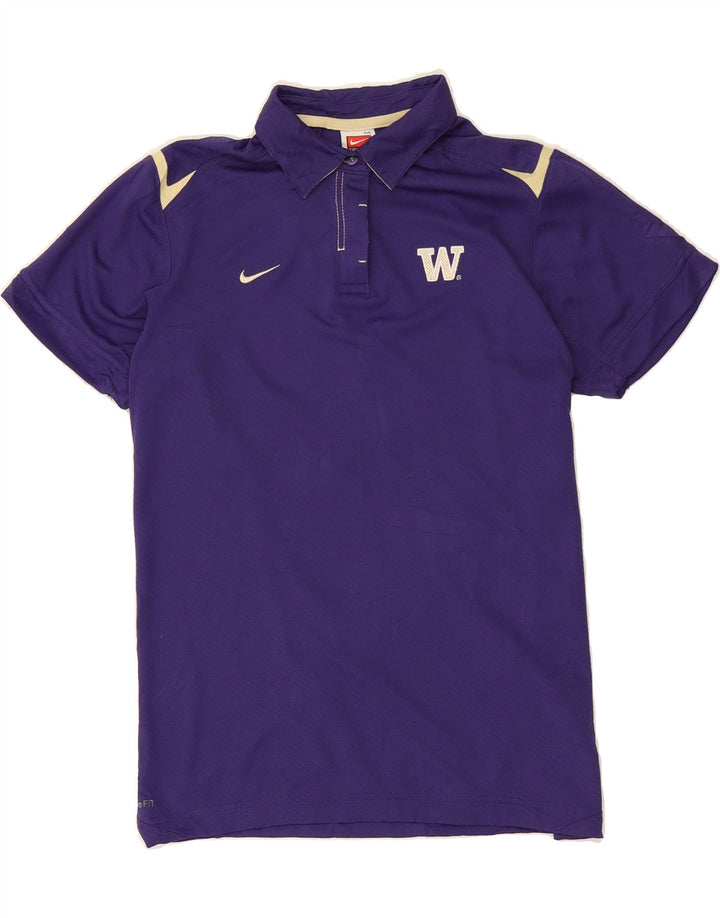 NIKE Womens Washington Polo Shirt UK 12/14 Medium Purple Polyester Vintage Nike and Second-Hand Nike from Messina Hembry 