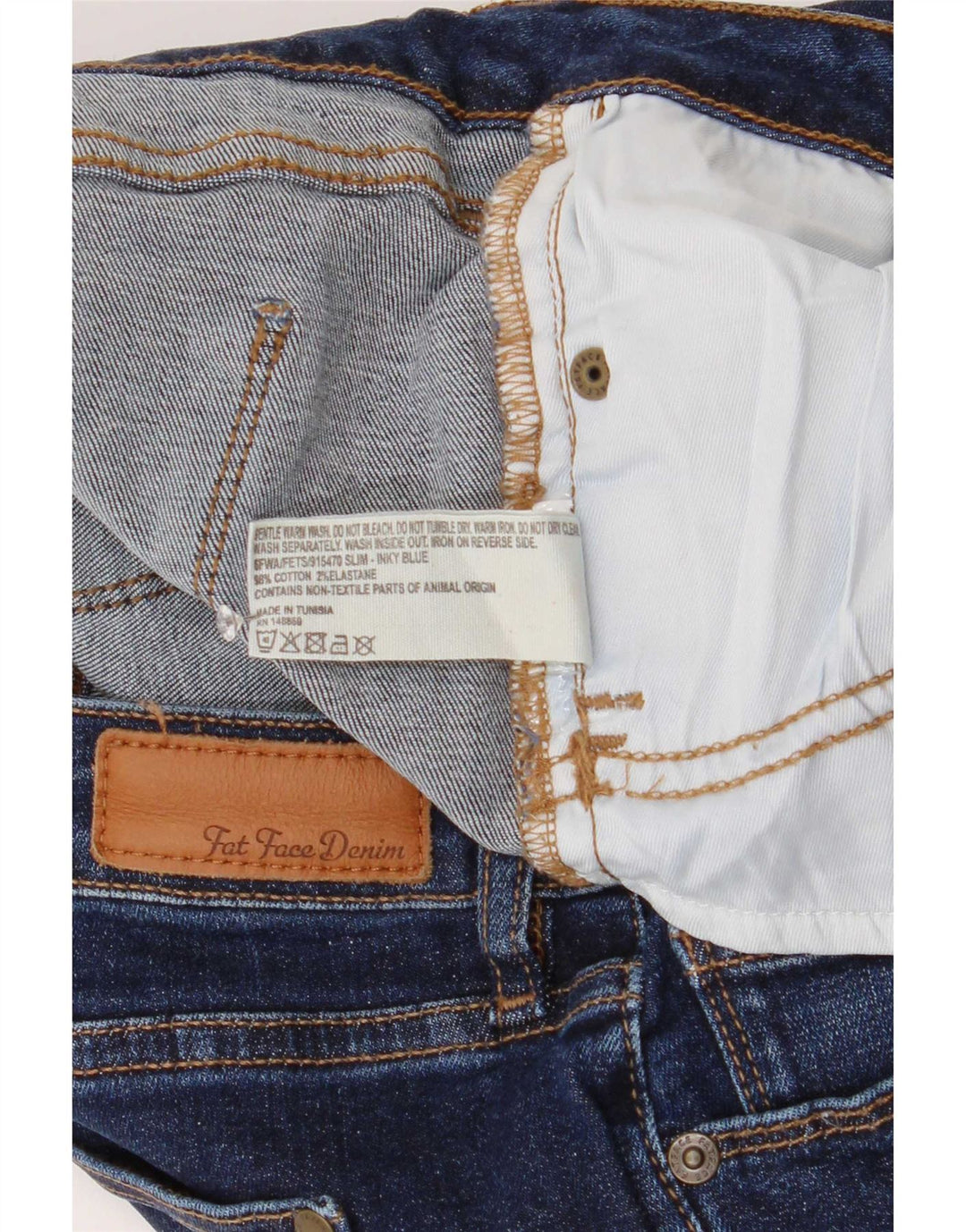 Fat Face Damen Straight Jeans W28 L27 Blaue Baumwolle