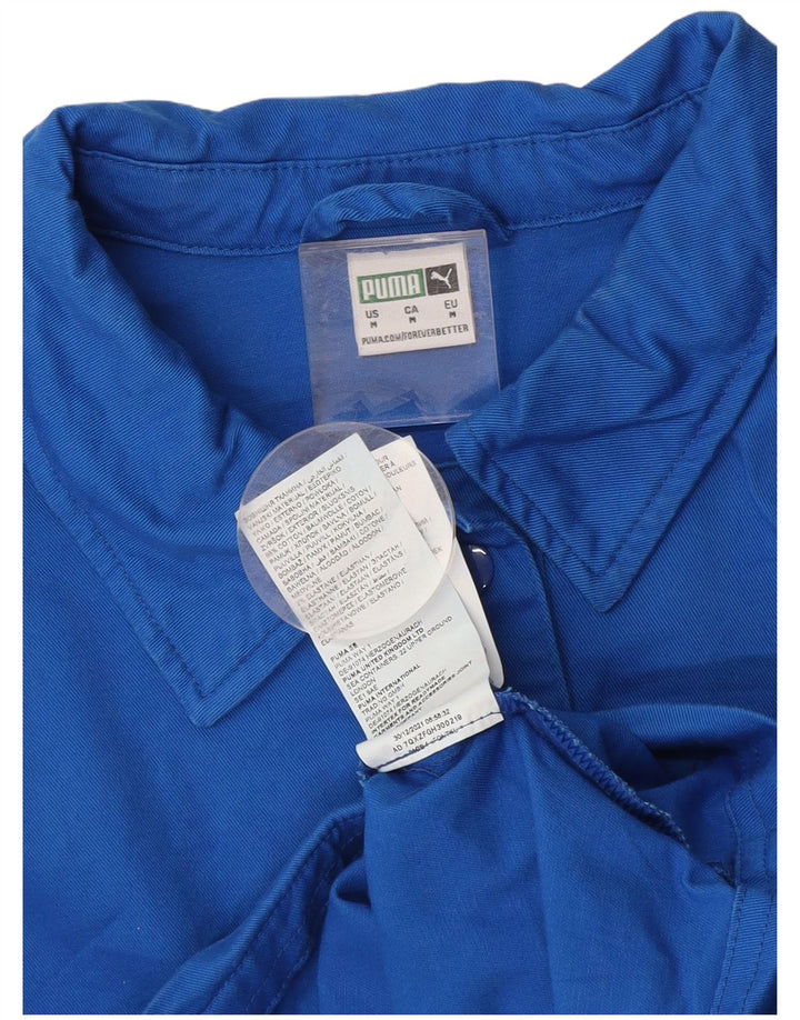 PUMA Damen Crop Bomberjacke UK 14 Mittelblaue Baumwolle