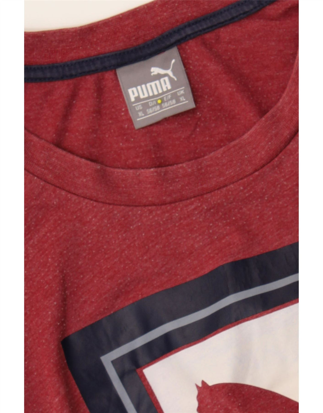 PUMA Mens Graphic T-Shirt Top XL Red Cotton Vintage Puma and Second-Hand Puma from Messina Hembry 