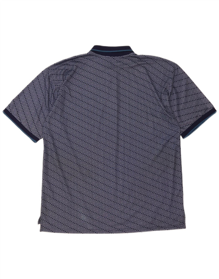 Fila Herren Poloshirt XL Marineblau gestreift Polyester
