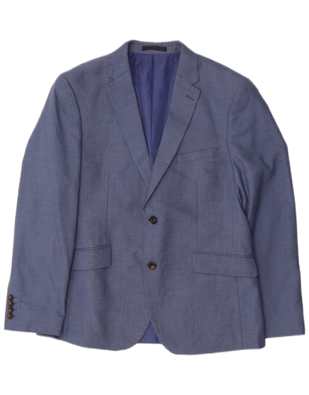 Marks & Spencer Herren-Blazer mit maßgeschneiderter Passform, 2 Knöpfe, Gr. 42, Blau