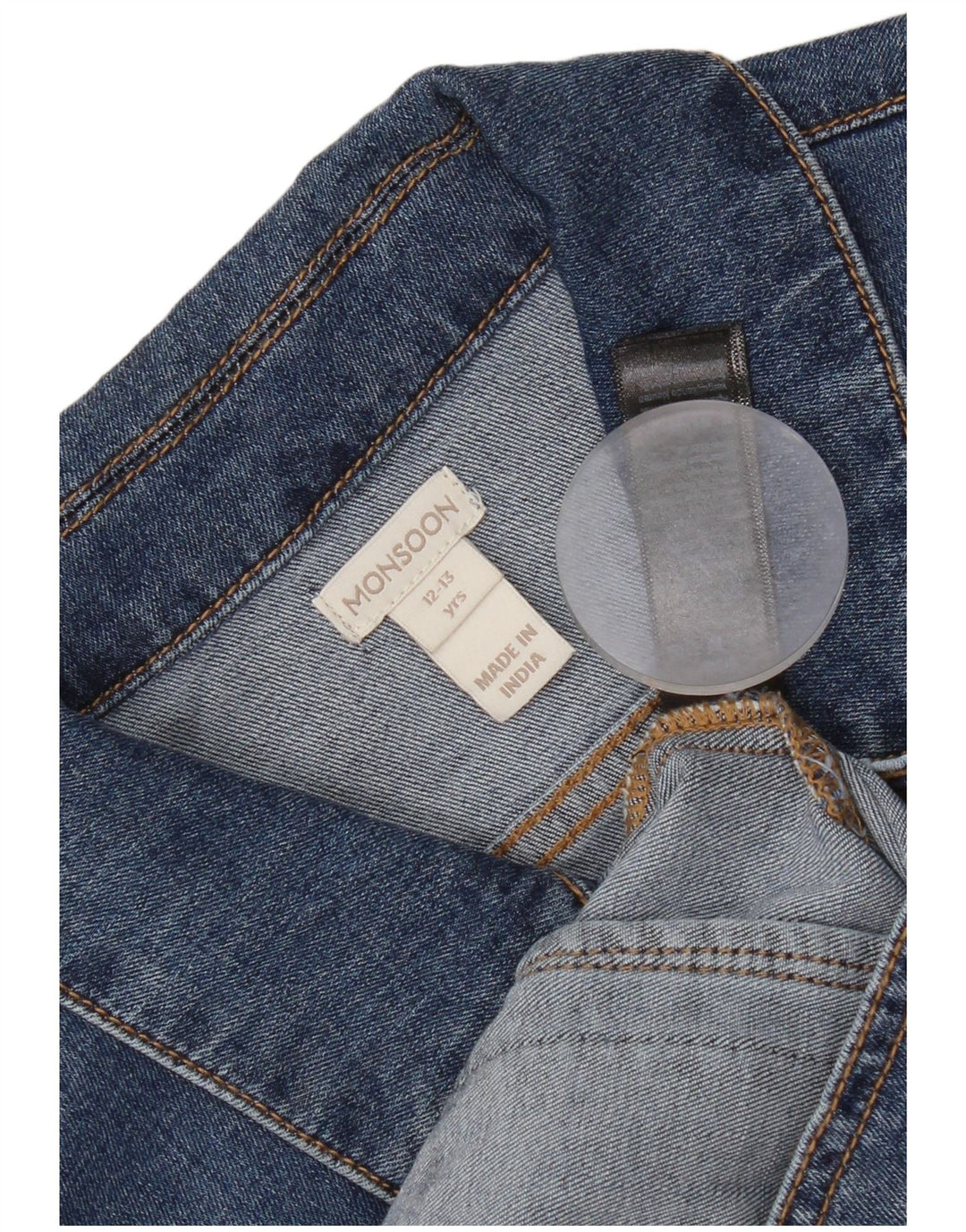 Monsoon Jeansjacke für Mädchen, 12–13 Jahre, blaue Baumwolle