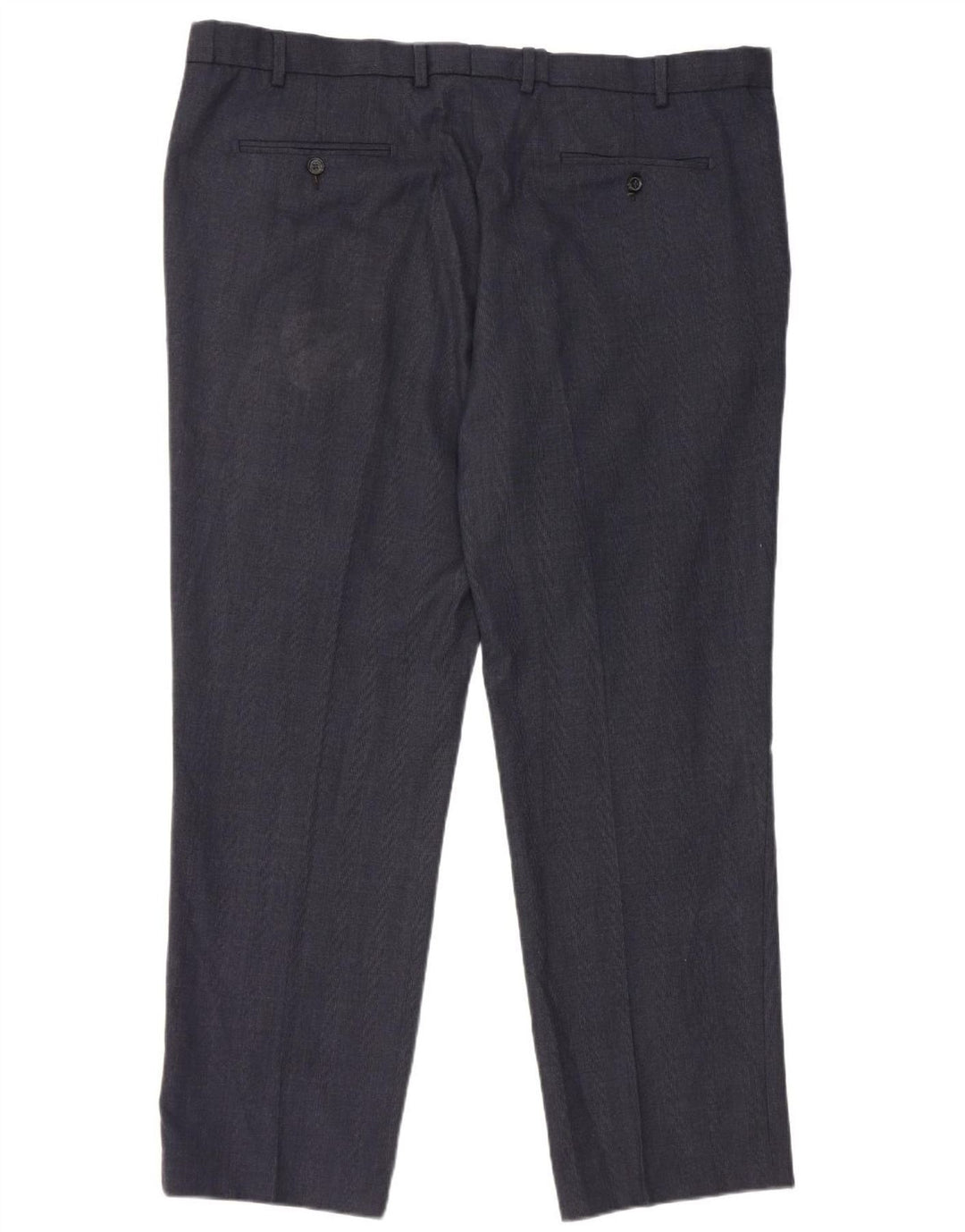 Marks & Spencer Herren-Anzughose mit maßgeschneiderter Passform, W42 L31, Marineblau kariert