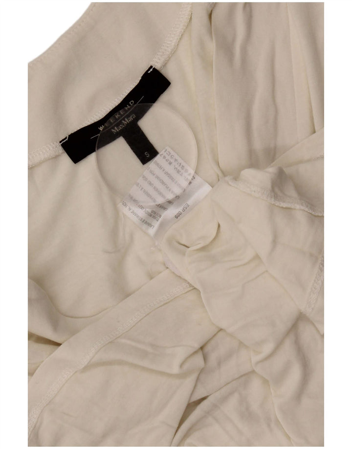 Max Mara Damen Weekend Kurzarm-Blusenoberteil, UK 10, Größe S, Weiß