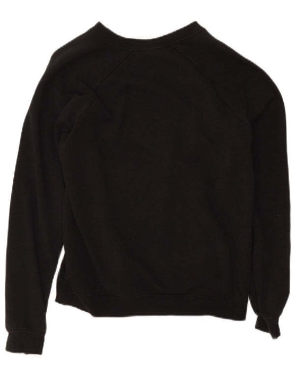 Nike Womens Graphic Oversized Sweatshirt Pullover UK 6 XS Schwarz Baumwolle
