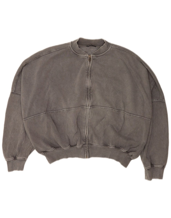 Zara Damen-Overall-Trainingsanzug, Jacke, Größe S, Größe S, Grau, Baumwolle