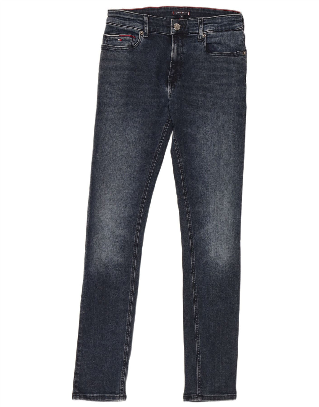 TOMMY HILFIGER Mädchen Skinny Jeans 13-14 Jahre W28 L29 Marineblau Baumwolle